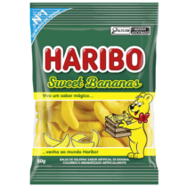 Bala de Gelatina Sweet Bananas Haribo Pacote 80g