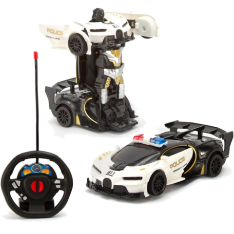 Carrinho De Controle Remoto Vira Robô Changebot com Bateria Recarregável