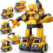 Carrinho Robô 5 Em 1 Monta Desmonta Construbots