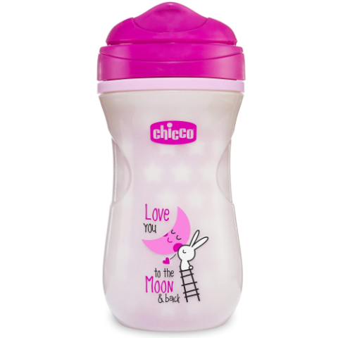 Copo Chicco Brilha no Escuro Rosa