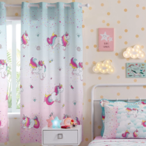 Cortina Corta Luz Infantil Unicornio Santista 1,80mx2,80m