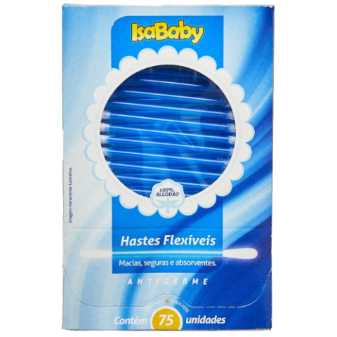 Cotonetes Hastes Flexíveis Isababy 75 unidades