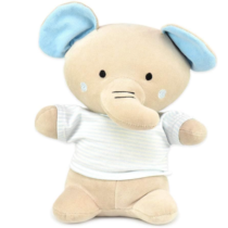 Elefante Pelucia Camiseta Listrada 30cm Zip