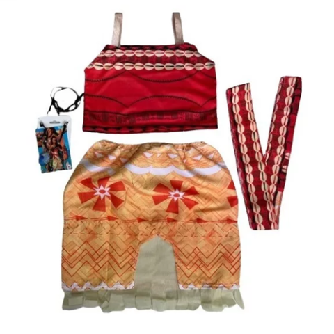 Fantasia Infantil Moana + Colar De Brinde