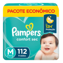 Fralda Pampers Confort Sec M 112 Unidades
