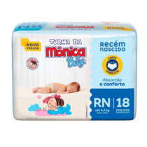 Fralda Turma da Mônica Baby RN 18 Unidades