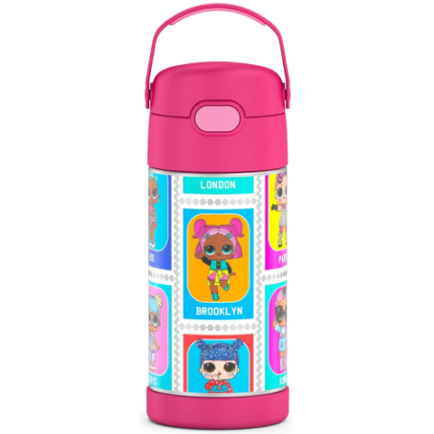 Garrafa THERMOS L.O.L Surprise Funtainer de Aço Inoxidável com Canudo 355ml