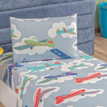 Jogo de Lençol Infantil 3 Peças Avião Bouti Kids