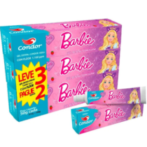 Kit 3 Unidades Creme Dental Condor Barbie 50g cada