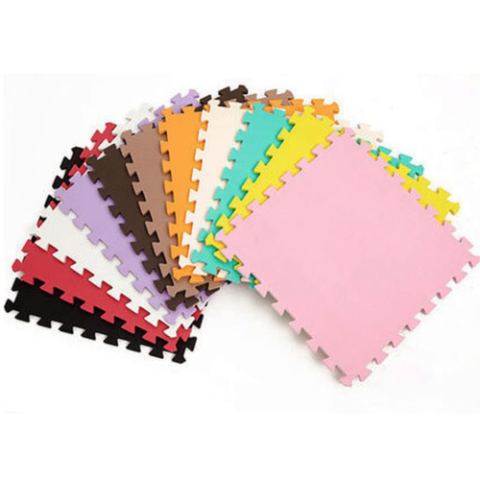 Kit Colorido 10 Placas Tapete Tatame EVA 50x50x1cm
