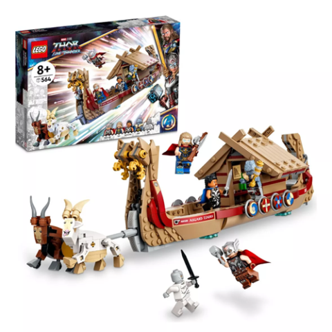 Kit Lego Thor Amor E Trovão O Barco Cabra 564 Peças