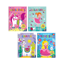 Kit Livros Vista-me! 64 Páginas para Completar e Colorir + Adesivos