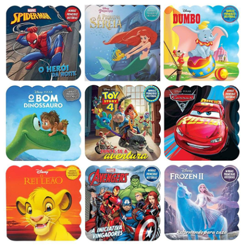 Livros Minhas Primeiras Histórias Disney, Marvel ou Pixar