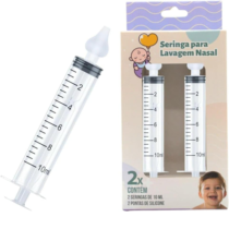 Pack 2 Unidades Seringa Lavagem Nasal 10ml