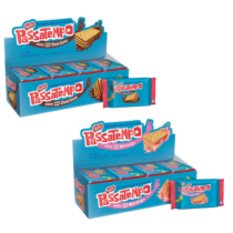 Pack 28 Unidades Biscoito Passatempo Wafer Morango ou Chocolate 20g