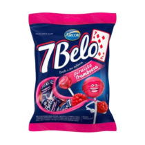 Pacote Pirulito 7Belo Framboesa Arcor 500g