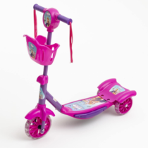 Patinete 3 Rodas Infantil Musical Com Luzes E Cesta Roxo