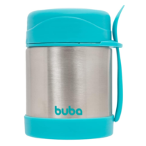 Pote Térmico Com Colher Azul Buba