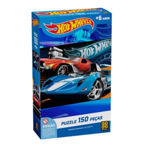 Quebra Cabeça Hot Wheels Grow 150 Peças