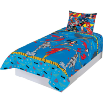 Jogo de Cama 2 Peças Microfibra Infantil Liga da Justiça 1,40m x 2,20m