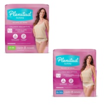 Roupa Íntima Plenitud Active Mulher 8 unidades P ao XG