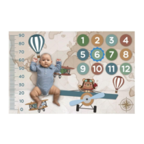 Tapete Cenario Mesversário Aviador Ursinho Baby Deluxe