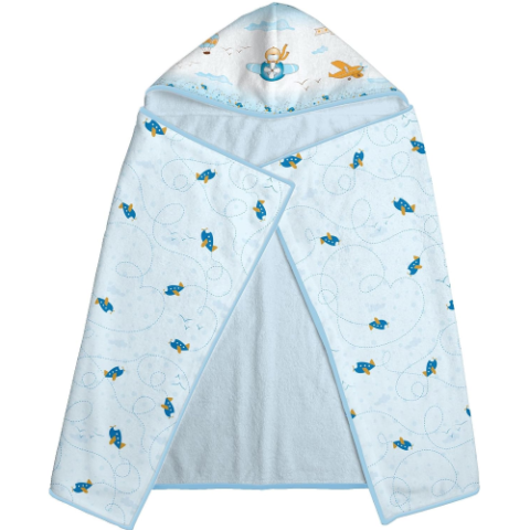 Toalha de Banho Felpuda Papi C/ Capuz Estampado