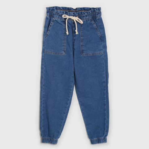 Calça Infantil Jeans Hering Kids Jogger Azul