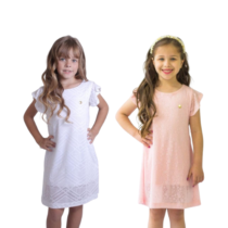 Vestido Infantil Devore Cia das Malhas