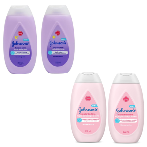 2 Unidades Loção Hidratante Johnson’s Baby 200ml