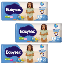 3 Pacotes Fralda Babysec Ultrasec Galinha Pintadinha XG 30 unidades
