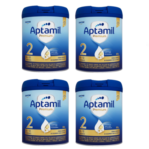 4 Latas Aptamil Premium 2 800g
