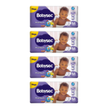 4 Pacotes Fralda Babysec Premium M 32 Unidades