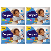 4 Pacotes Fralda Babysec Ultrasec Galinha Pintadinha XXG 28 unidades