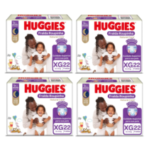 4 Pacotes Fralda Huggies Roupinha Natural Care XG 22 Unidades