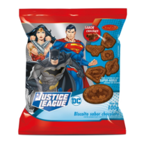 Biscoito Liga Da Justiça Chocolate 100g Santa Edwiges