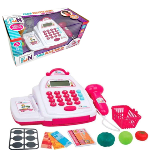 Creative Fun Caixa Registradora Mini Shopping Rosa Multikids