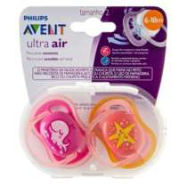 Chupeta Ultra Air Dupla Decorada Philips Avent 6-18M