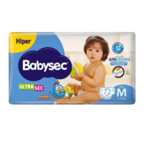 Fralda Babysec Ultrasec Galinha Pintadinha M 72 Unidades