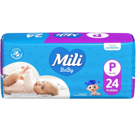 Fralda Mili Baby P 24 Unidades