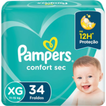 Fralda Pampers Confort Sec XG 34 unidades