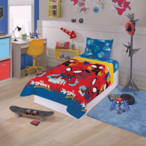 Jogo De Cama Lençol 2 Peças Infantil Menino Spidey Lepper