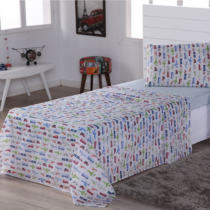 Jogo de Cama Lençol Infantil 3 Peças Algodão 150 Fios