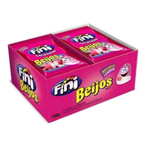 Kit 12 Minis Beijinhos de Morango Fini