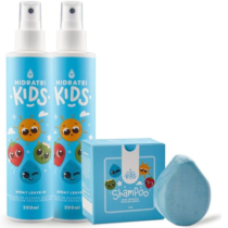 Kit 2 Unidades Hidratei Spray Kids + Shampoo Sólido Kids