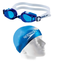 Kit Natação Infantil Speedo Óculos + Touca Jr. Swim