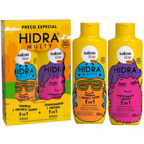 Kit Salon Line Kids Hidra Multy Shampoo + Condicionador 300ml