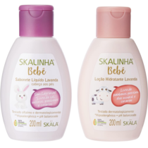 Kit Skalinha Bebê Sabonete 200ml + Loção Hidratante Lavanda