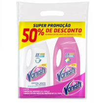 Kit Vanish Multiuso Branqueador Crystal White Sem Cloro 1,5L + Crystal White Líquido1,5L