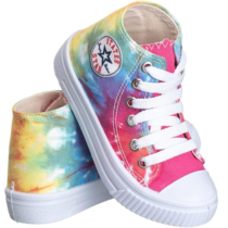 Tênis Infantil Feminino Cano Alto Colorido Tie Dye